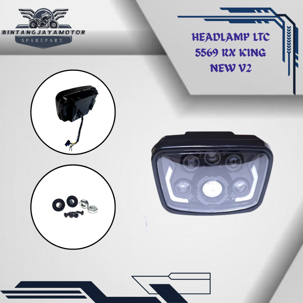 RX KING NEW LTC 5569 ไฟหน้า LED ด้านหน้ารถจักรยานยนต์ Type V2 | Shopee ...