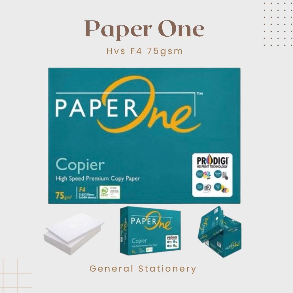 Paper One F4 75 แกรม / HVS Copy Paper F4 75 แกรม Paperone / 1 Ream ...