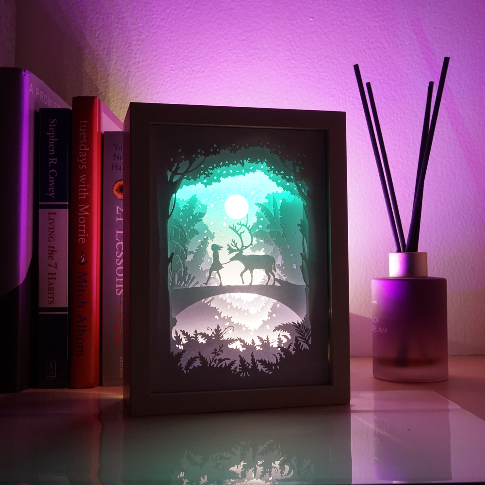 3D Lightbox Paper Cut LED - โคมไฟกลางคืน - ไฟกลางคืน - ของขวัญที่ไม่ ...