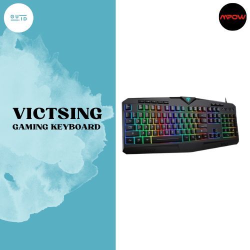 Victsing Keyboard Gaming Backlit Full Key Membrane Keyboard พร้อมปุ่ม ...