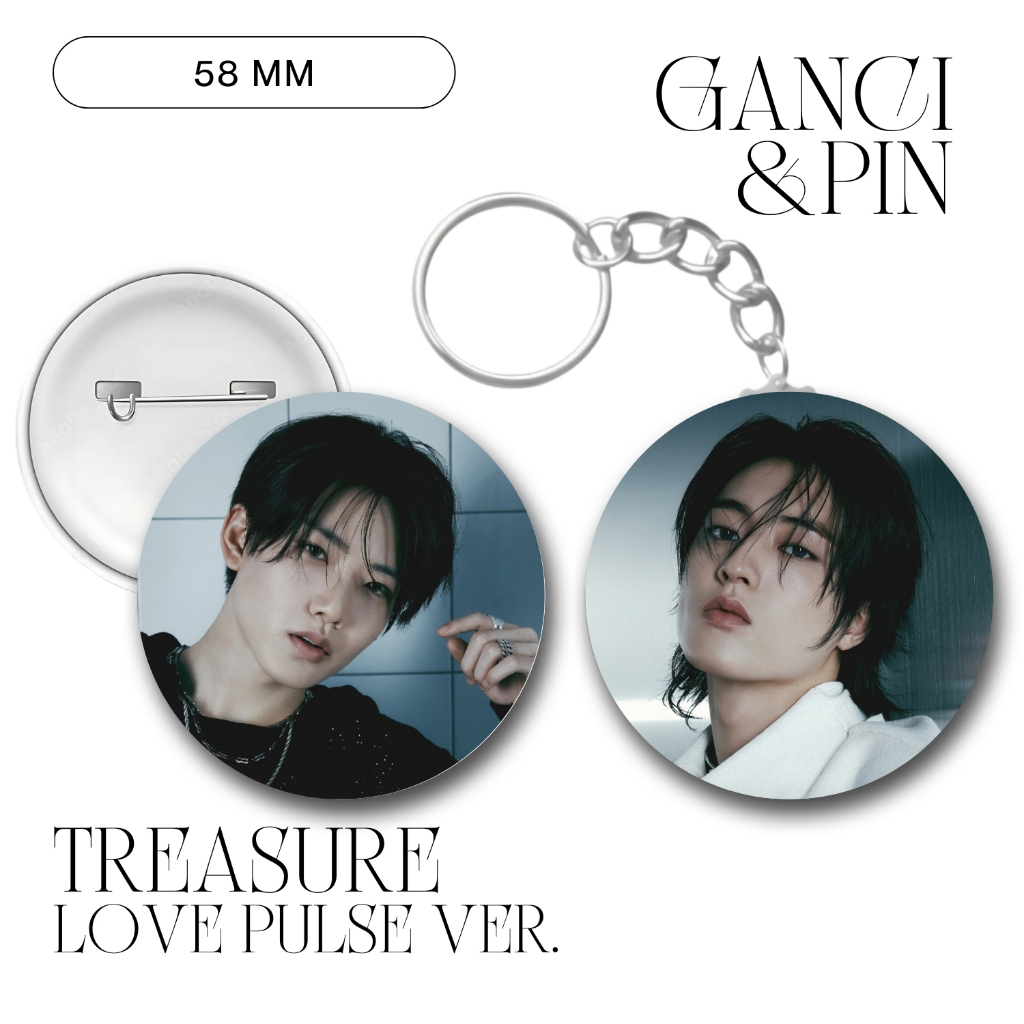 GANTUNNE TREASURE PIN LOVE PULSE KEYCHAIN 58 MM KPOP KEYCHAIN ...