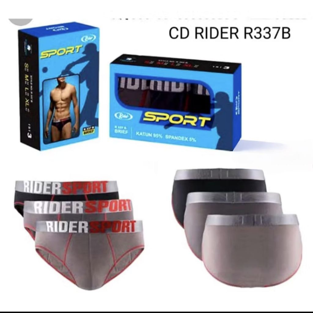 KATUN ชุดชั้นในผ้าฝ้ายผู้ชาย RIDER Sport R337B Cd Rider Sport Brief - 3 ...