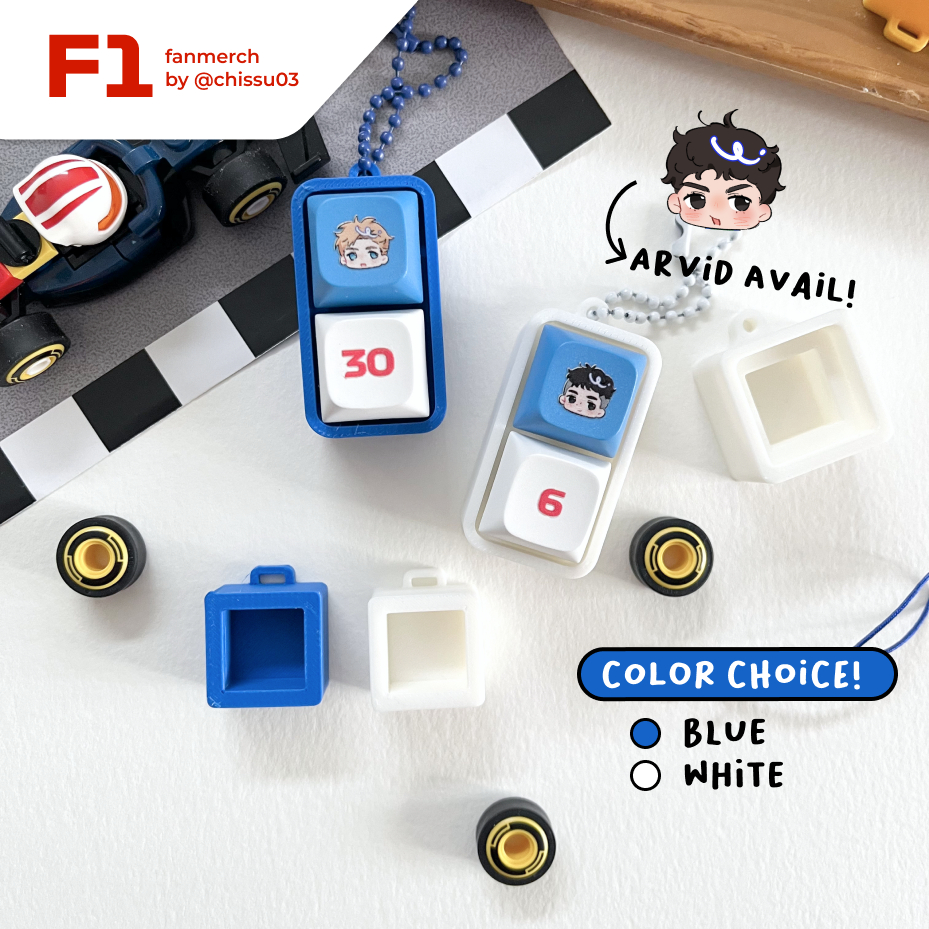 GANTUNGAN F1 พวงกุญแจปุ่มกด RACING BULLS (Liam Lawason Arvid Lindblad ...