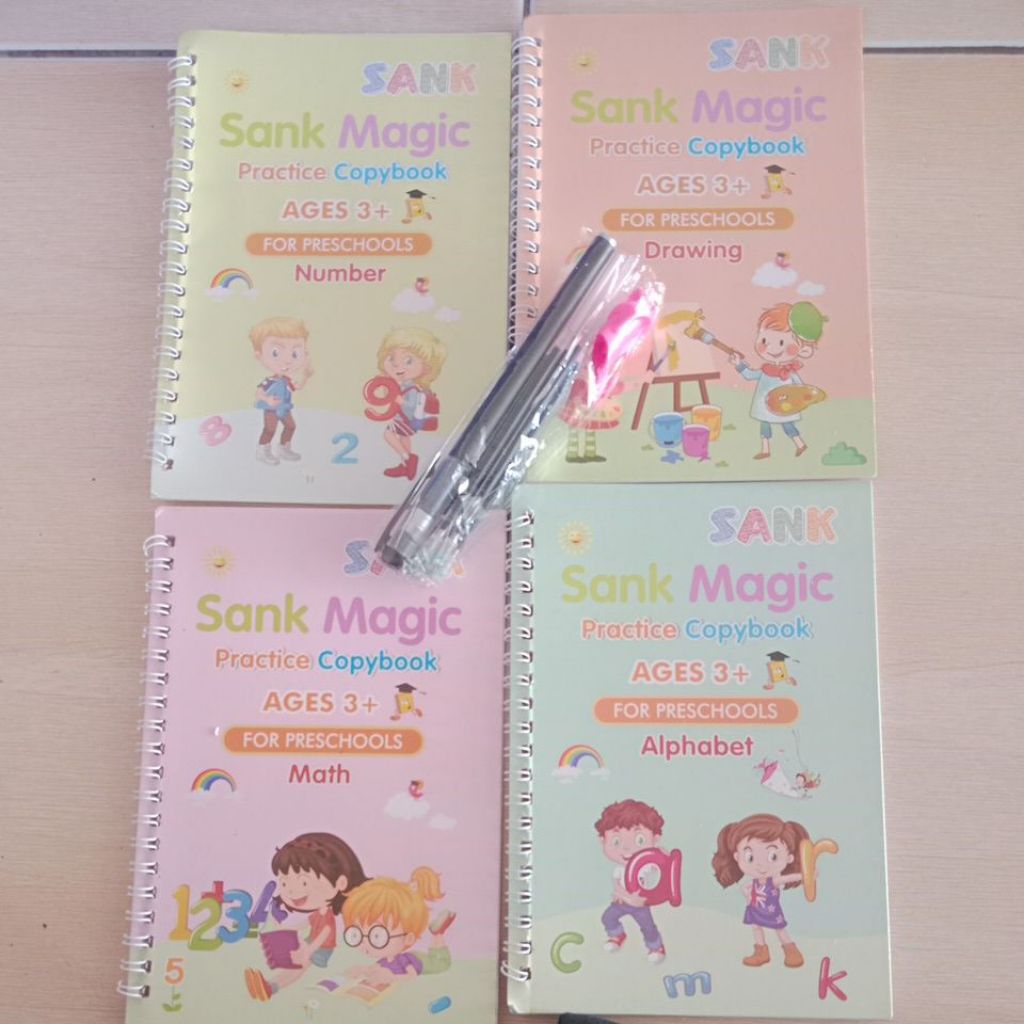 1 แพ็คมี 4 EDUCATIONAL DRAWING BOOKS SANK MAGIC CHILDRENS LEARNING ...