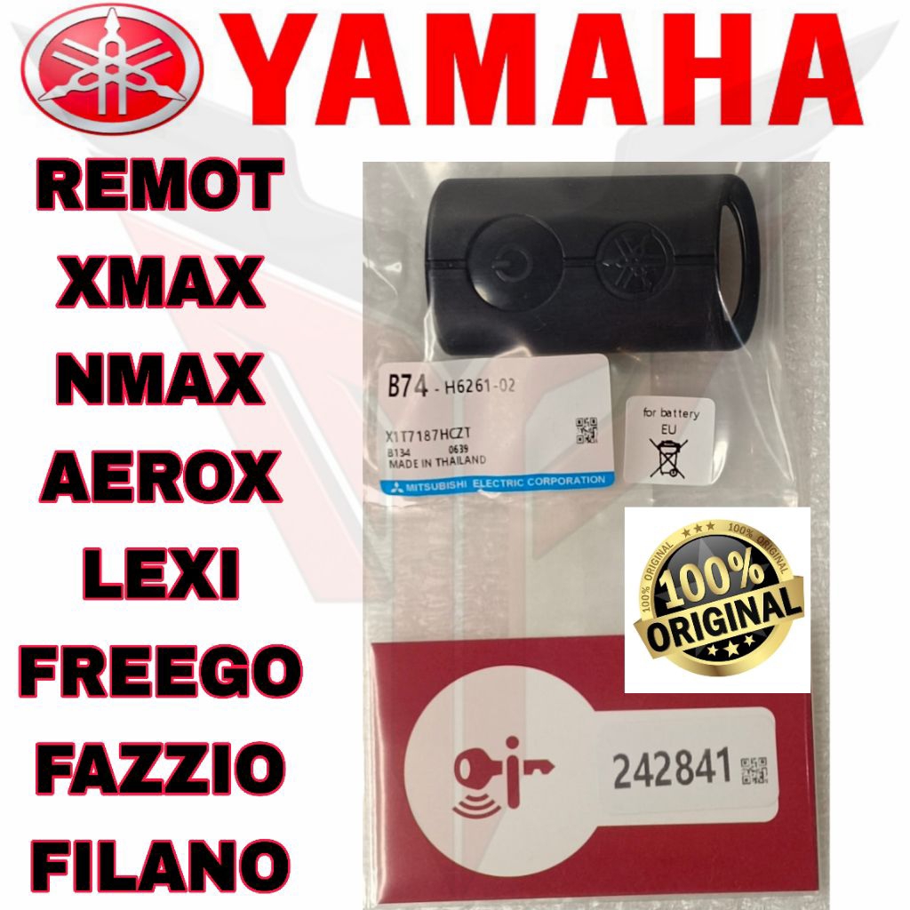 KEYLESS KEY REMOTE YAMAHA XMAX AEROX NMAX LEXI FREEGO FILANO FAZZIO ...