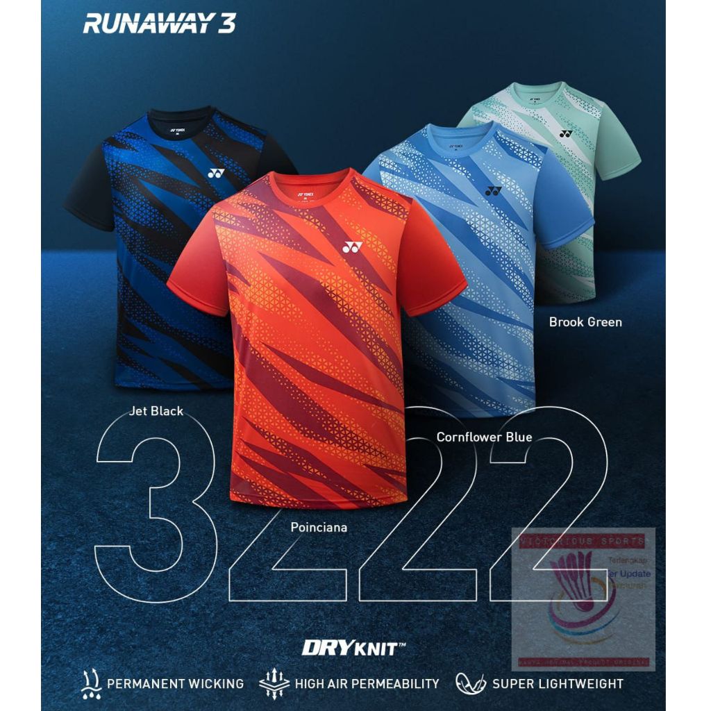 เสื้อแบดมินตัน Yonex Runaway 3222 ORIGINAL | Shopee Thailand