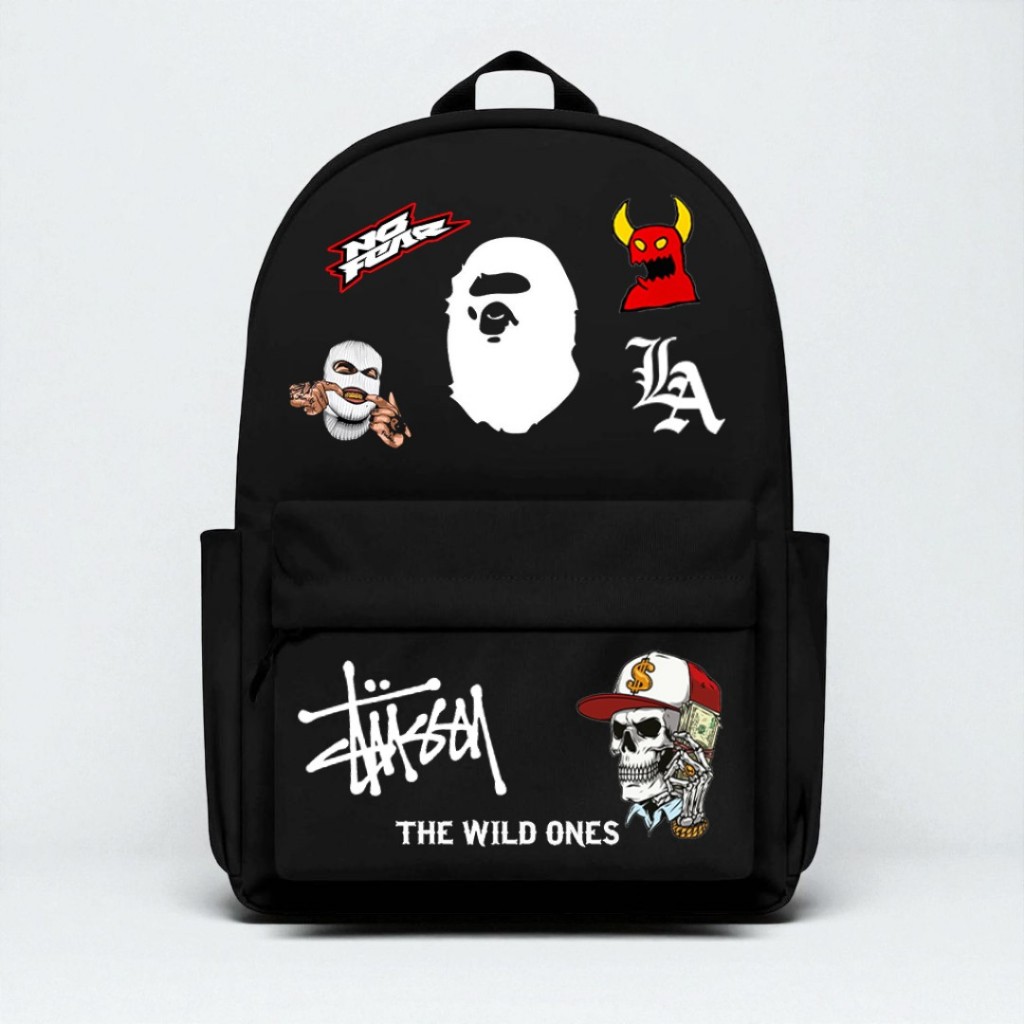 Backpack Backpack A BATHING APE BAPE School Bag for Boys วัยรุ่น ...