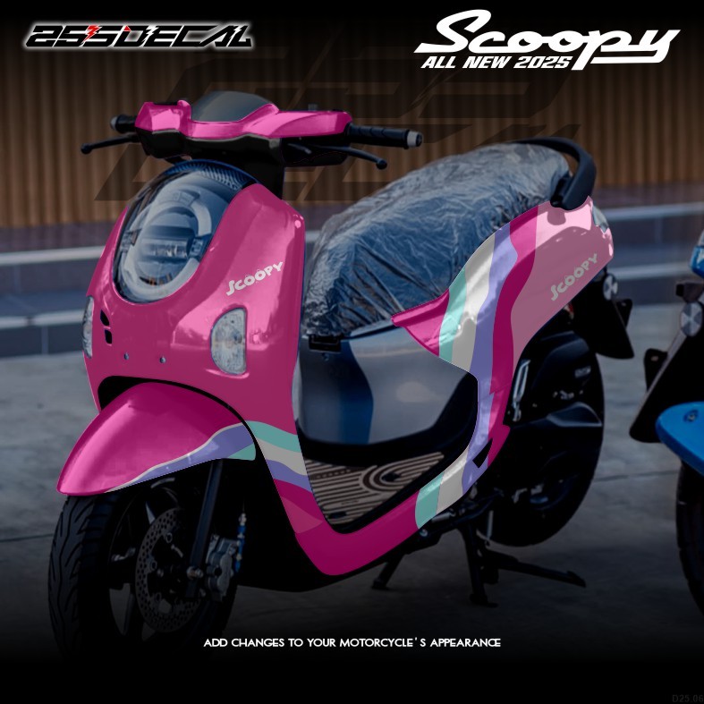 ใหม่ล่าสุดสติ๊กเกอร์รูปลอก Honda All New Scoopy 2025-2026 Full body ...