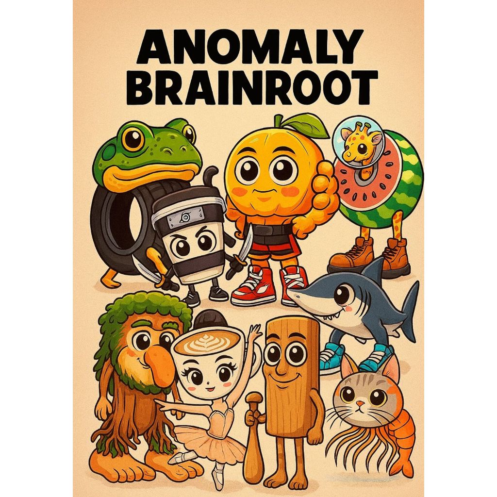 Anomaly Italian Brainroot Theme แผ่นระบายสีสําหรับเด็ก - 25 หน้า A4 A5 ...
