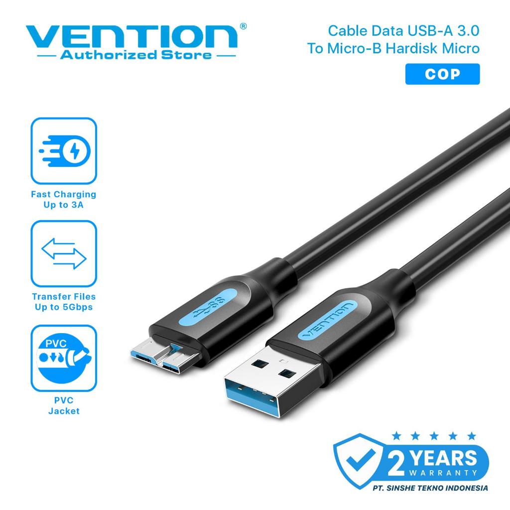 Vention USB 3.0 AM Micro B ฮาร์ดไดรฟ์ Micro USB สายเคเบิลข้อมูล Black ...