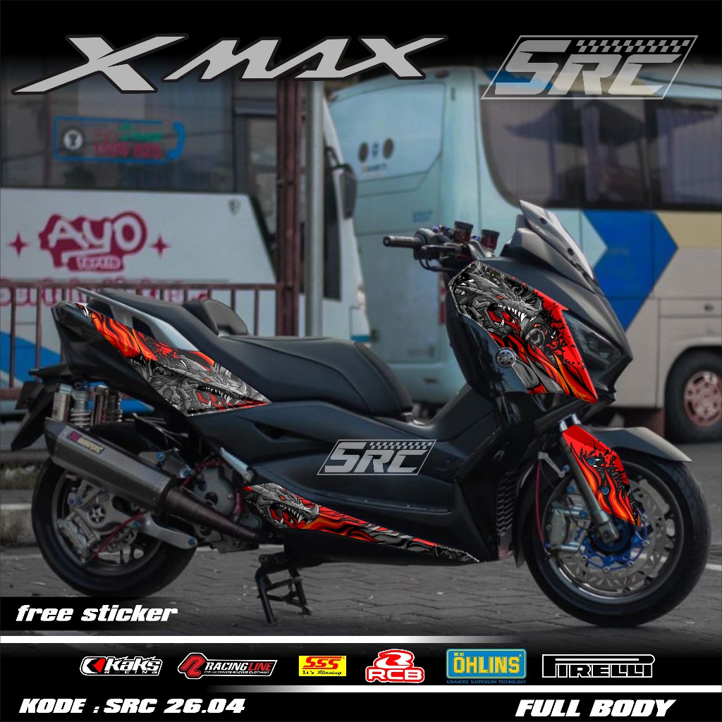 ล่าสุด Decal สติกเกอร์ Full Body XMAX Old Dragon Motif Decal XMAX Full ...