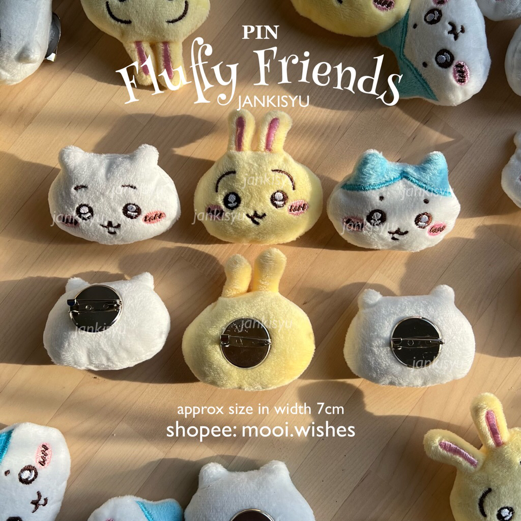 Chikawa Usagi Hachiware Pin Fluffy Plushie อุปกรณ์น่ารัก | Shopee Thailand