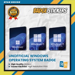 Microsoft Windows 11 Dark Blue Logo Sticker Badge System Operation ...