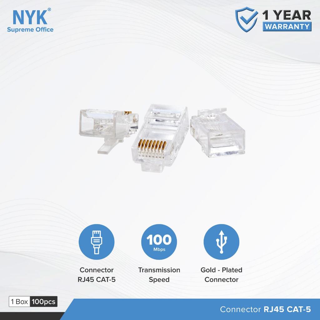 NYK RJ45 CAT5 UTP Connector 100 ชิ้น | Shopee Thailand
