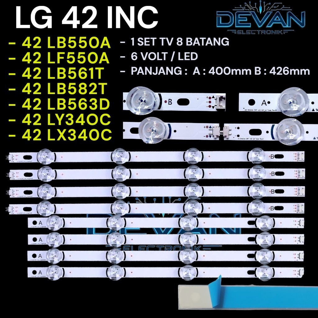 LG 42in 42LB550A 42LF550A LED Backlight tv LG 42 ใน 6V 8K LED Backlight ...