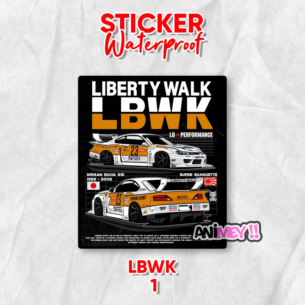 LB Works LBWK สติ๊กเกอร์ติดรถ / JDM LBWK สติ๊กเกอร์กันน้ํารถยนต์ ...