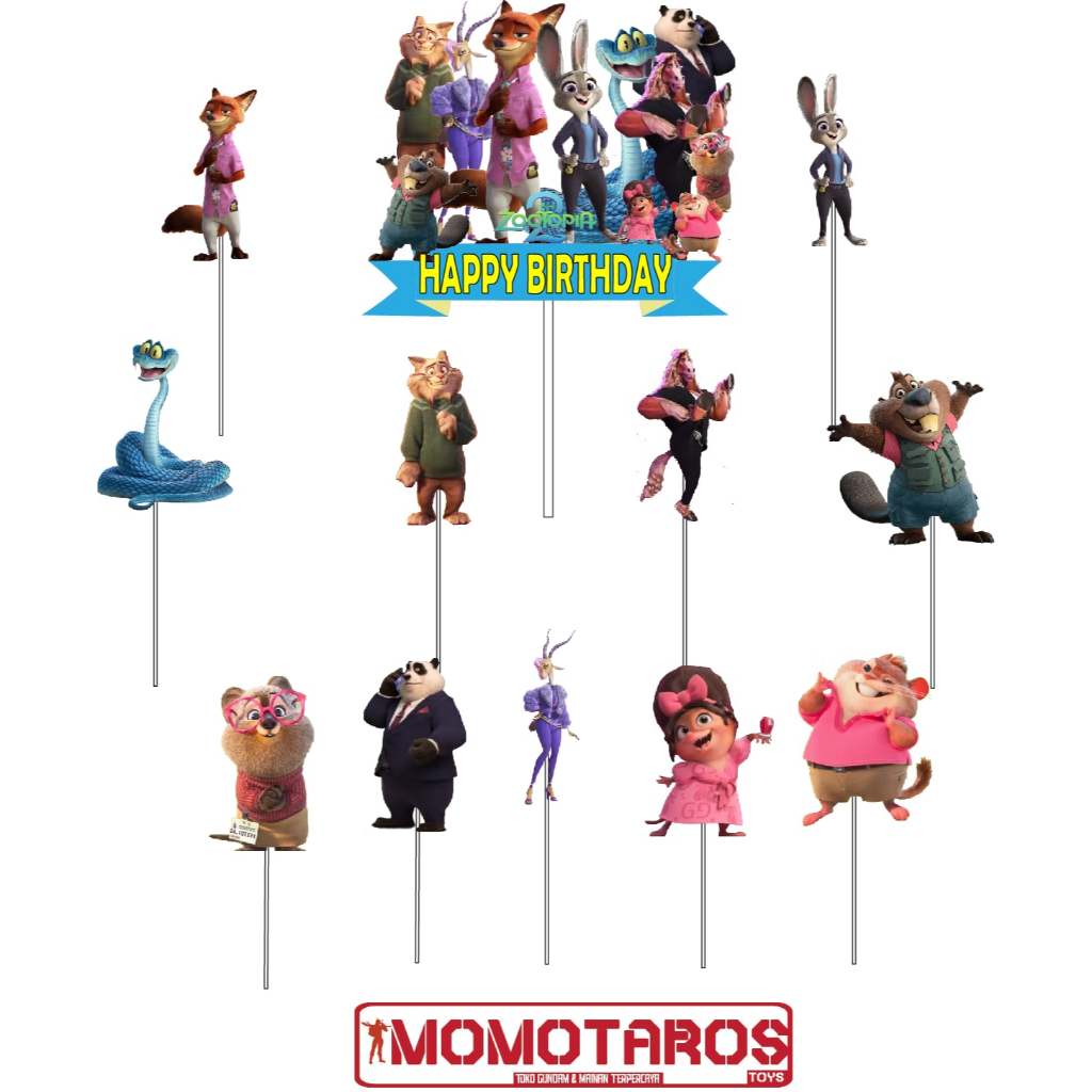 Zootopia walt disney cake Topper | Shopee Thailand