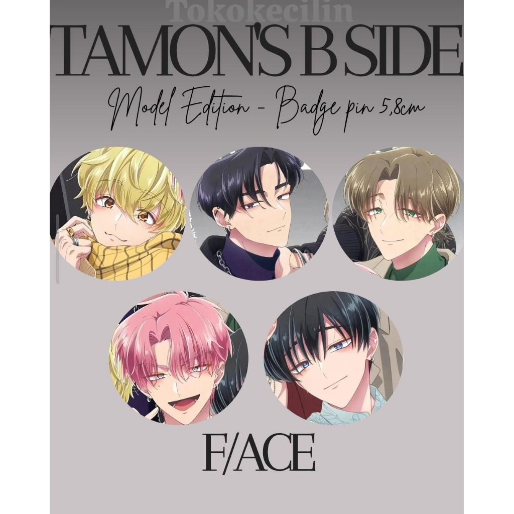 ใหม่Tamon kun ima docchi badge pin tamons b side glossy 5.8cm badge F ...