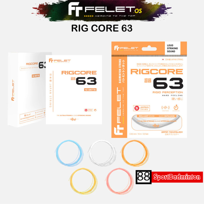 Felet Rigcore 63 (0.63 mm) สายแบดมินตัน Made In Japan Tech - สายไม้ ...