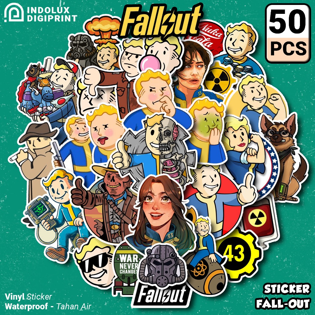 Fallout Sticker 50 PCS Pack Lucy Waterproof Fall Out Stickers | Shopee ...