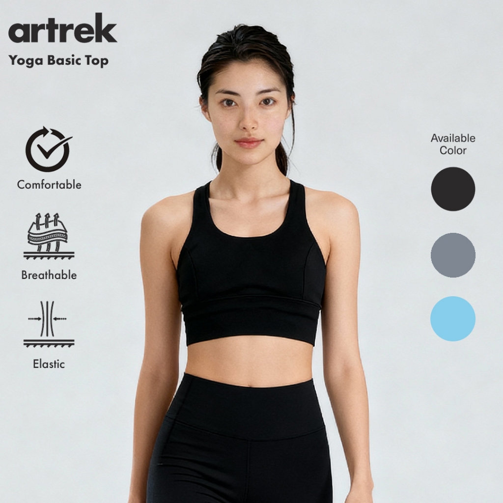 Artrek Yoga Top Sport Bra สวมใส่สบายน้ําหนักเบาชุดกีฬา | Shopee Thailand