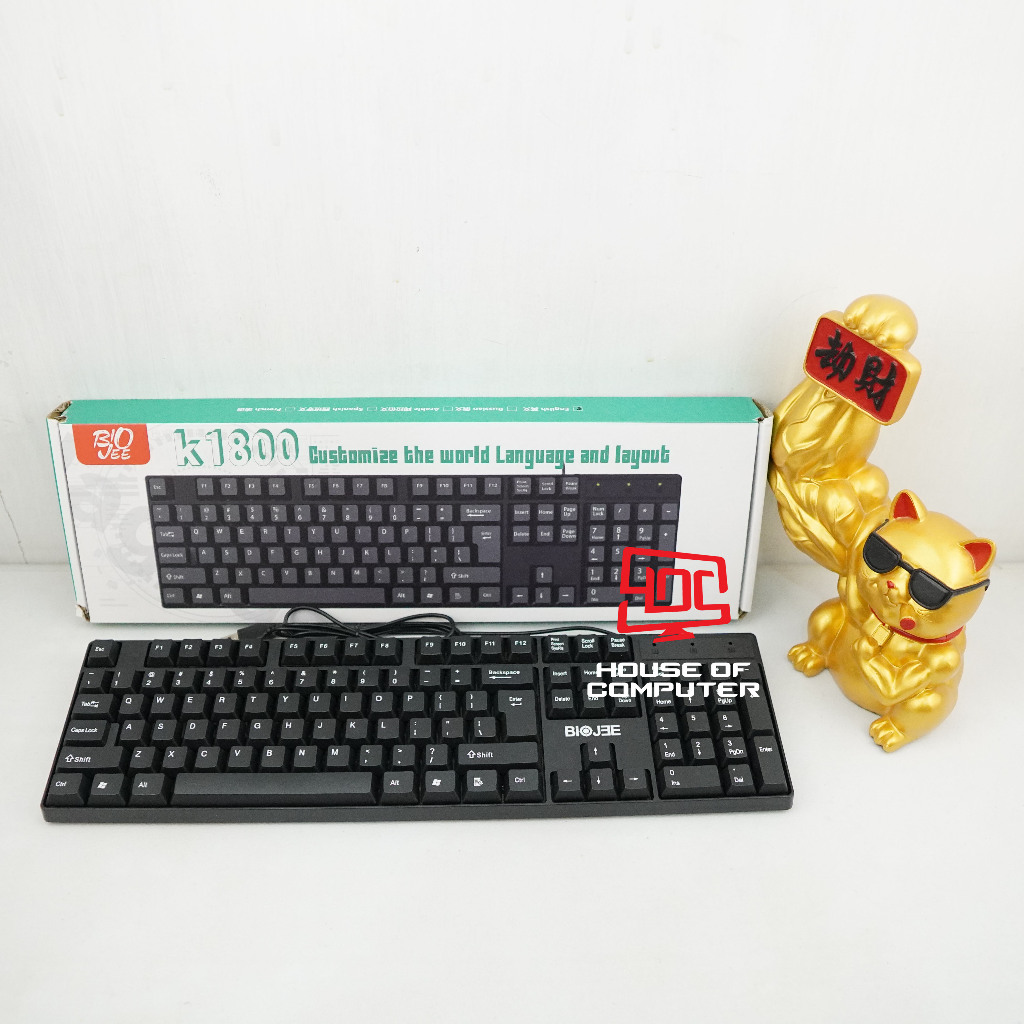 TOMBOL BIOJEE K1800 คีย์บอร์ด USB 104 ปุ่มสํานักงาน | Shopee Thailand