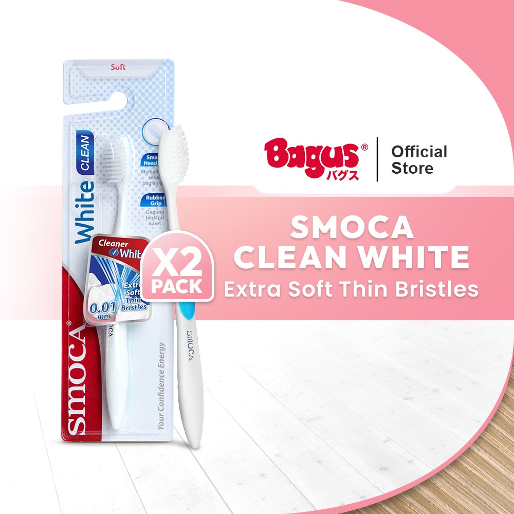[แพ็คคู่] แปรงสีฟัน Smoca White Clean - แปรงสีฟันสําหรับผู้ใหญ่ ...