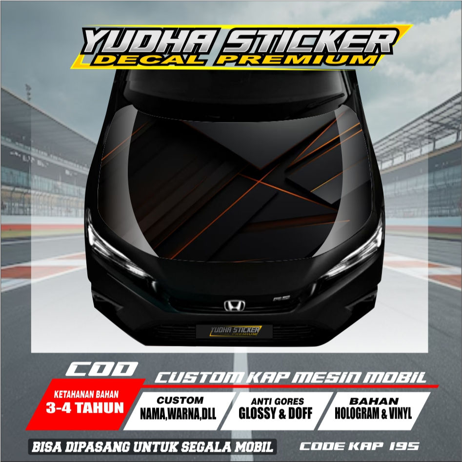 MESIN ใหม่ล่าสุด FREE CUSTOM CAR HOOD STICKER / 195-199 HOOD | Shopee ...