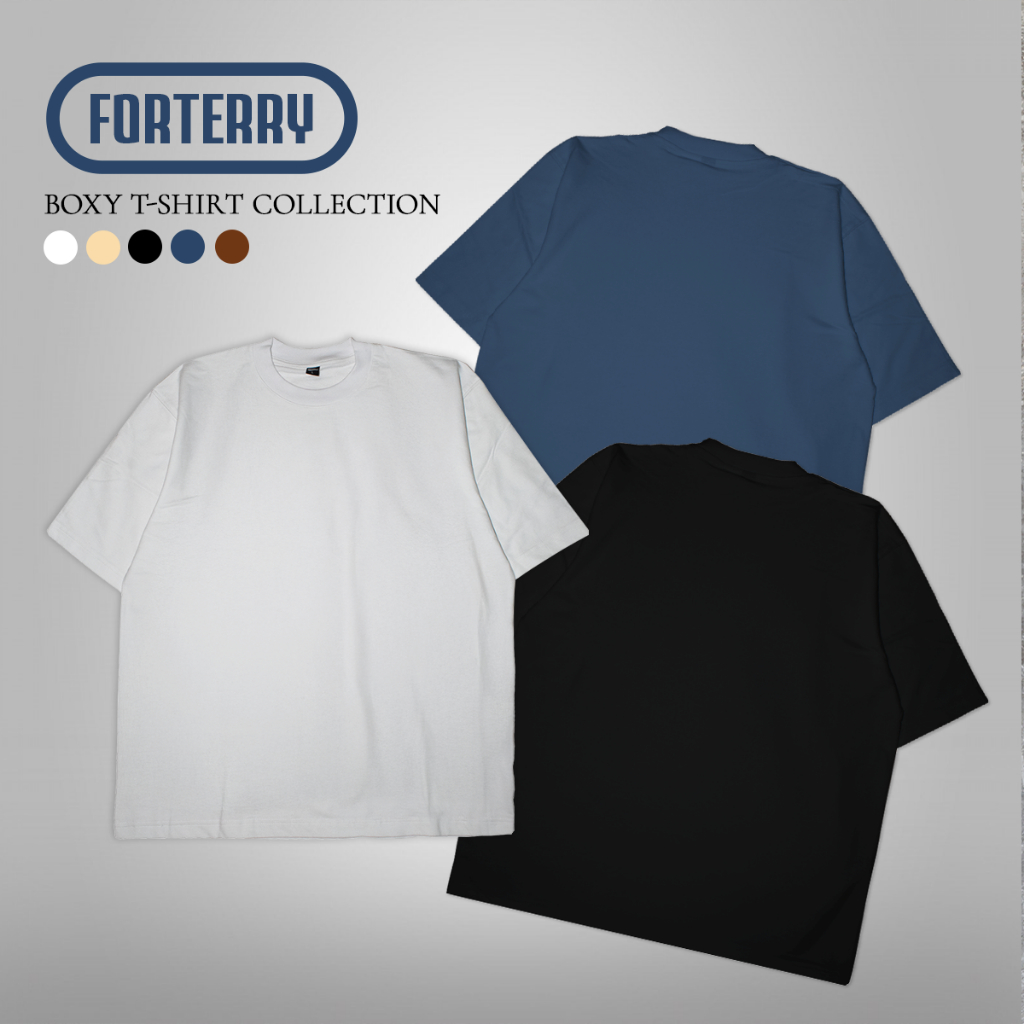 FortKlass ARSE Plain เสื้อยืด BOXY FIT เสื้อยืดผู้ชาย Premium Forterry ...