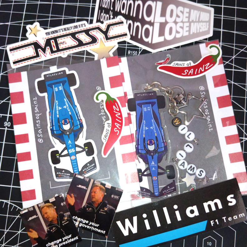 F1 Magnetic Bookmark Livery 8 เซนติเมตร Wiliams Ferrari Mclaren ...