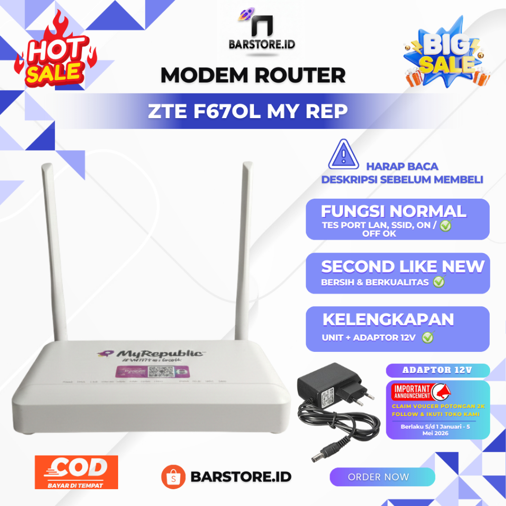 ZTE F670L & Huawei & Fiberhome Modem Ont Wifi Router [2] | Shopee Thailand