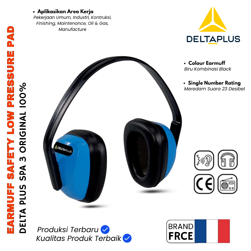 DELTA PLUS SPA 3 Earmuffs 23 Db Original 100% | Shopee Thailand