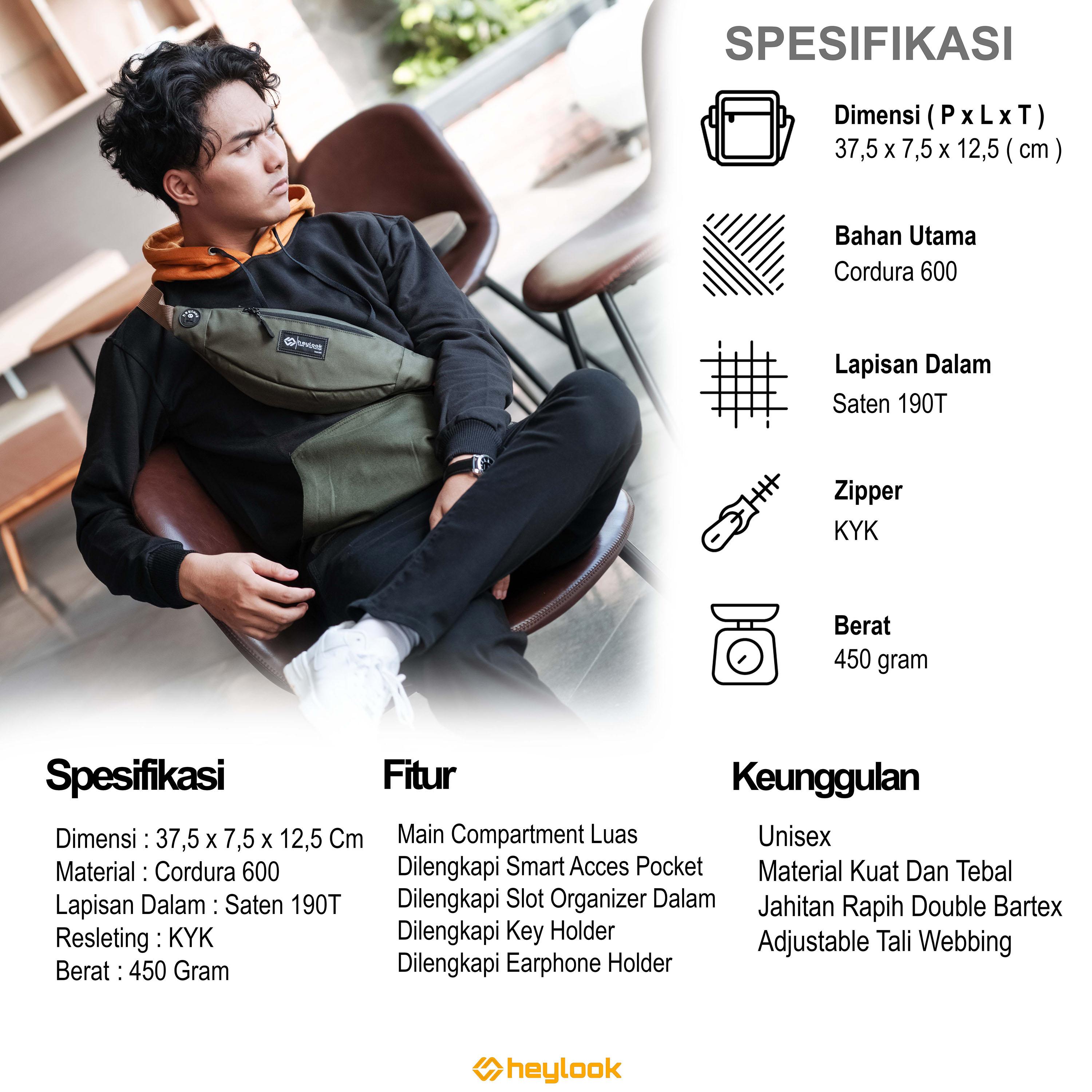 Heylook Official - กระเป๋าสะพายข้างผู้ชาย JIRO Sling Bag for Boys ...