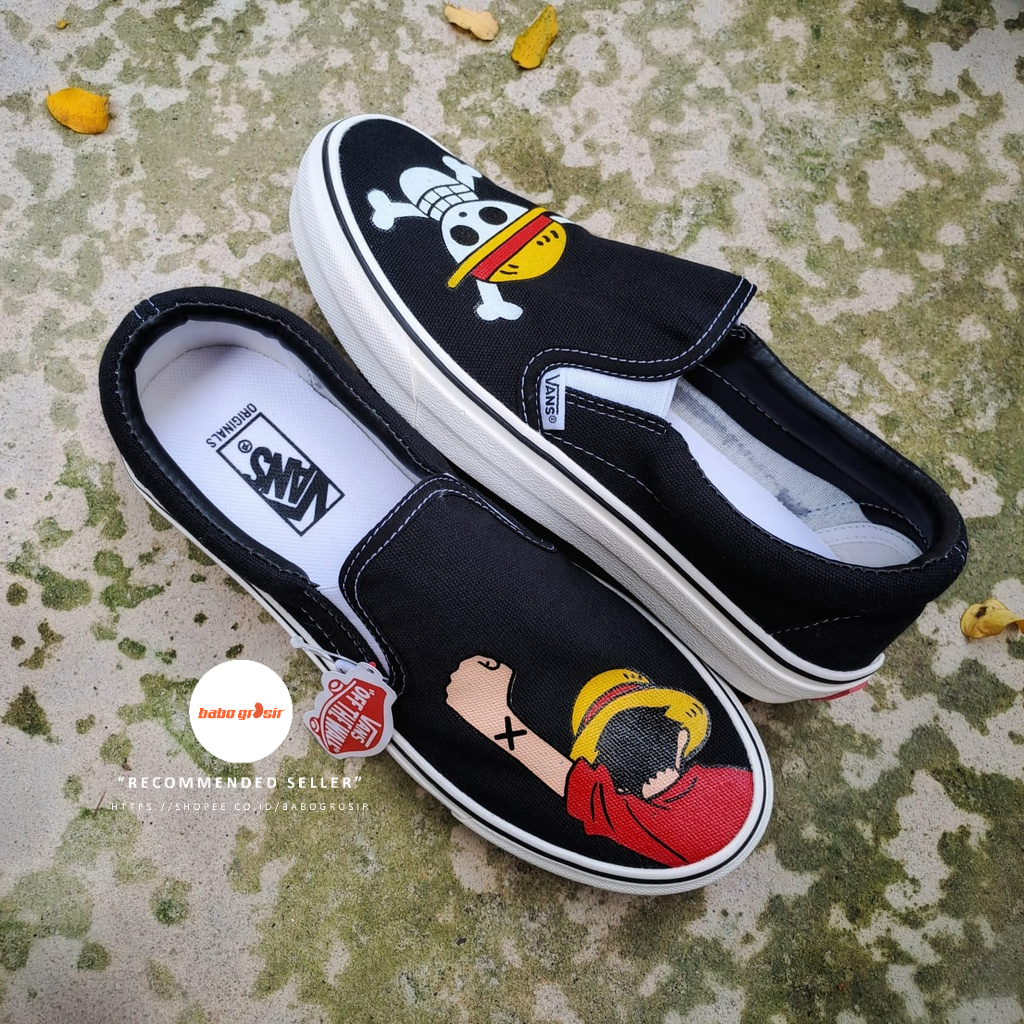 รองเท้าผ้าใบ-vans-slip-on-one-piece-วาฟเฟิล-dt-กันลื่น-นําเข้าจากจีน