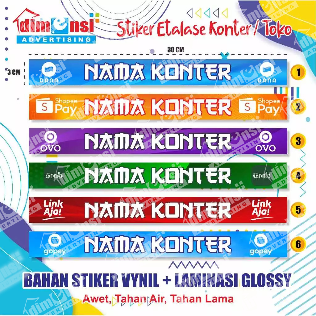 Minimal Ewallet / Shop Counter Showcase สติ๊กเกอร์ + เคลือบด้าน (ขั้น ...