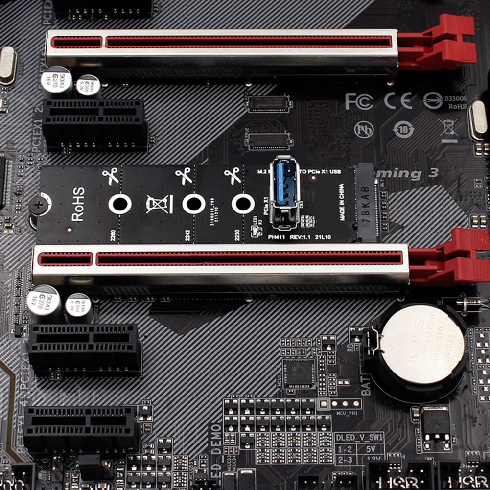 M.2 NGFF M-Key To USB3.0 Converter NGFF M.2 ถึง PCI-E X1 อะแดปเตอร์แปลง ...