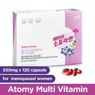 [Atomy] Sophora Queen 120 softgels (66 กรัม) / Sophora Queen วิตามินหลายชนิด พรีเมโนโฟร่า และวัยหมดประจําเดือน รองรับ / 120ea