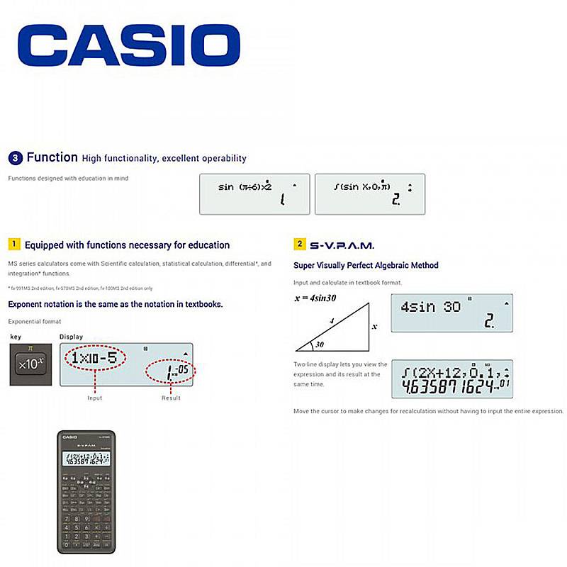 เครื่องคิดเลขวิทยาศาสตร์-casio-fx-570ms-รุ่นที่-2-สําหรับโรงเรียน-และสอบ