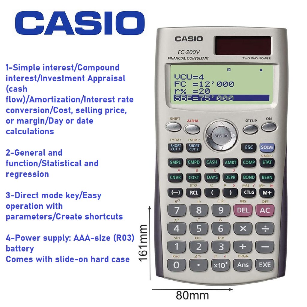 casio-เครื่องคิดเลขทางการเงิน-fc-200v-สําหรับที่ปรึกษาที่ปรึกษาด้านการเงิน