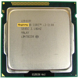 Core ซ็อกเก็ตโปรเซสเซอร์ CPU i3 2100 3.1GHz 3MB 1155