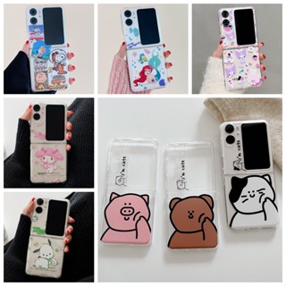 เคสโทรศัพท์มือถือแบบแข็ง ใส กันกระแทก ลายการ์ตูนเซเลอร์มูน สนูปปี้ เจ้าหญิงนางเงือกน่ารัก สําหรับ Oppo Find N2
