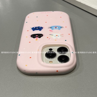 เคสโทรศัพท์มือถือ แบบนิ่ม ลายการ์ตูนแมว กันกระแทก สไตล์เกาหลี สําหรับ Apple Iphone 14promax 13 12