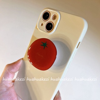 เคสโทรศัพท์มือถือ ยางนิ่ม ลายมะเขือเทศ เรียบง่าย สําหรับ Apple Iphone 14pro 13promax 11 12
