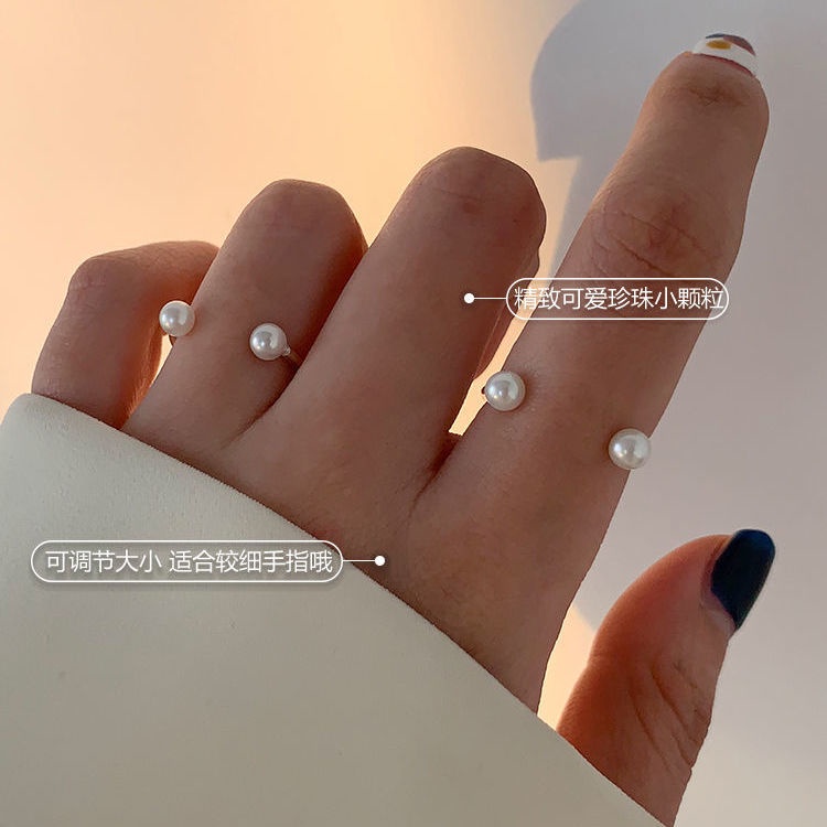 otome-แหวนเงินสเตอร์ลิง-925-รูปตัว-u-ประดับไข่มุก-เรียบง่าย-สร้างสรรค์-แฟชั่นสําหรับผู้หญิง-u55