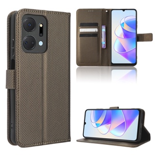 Honor X7a เคส PU Leather Case เคสโทรศัพท์ Stand Wallet Honor X7a เคสมือถือ Cover