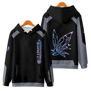 New Anime Honkai Impact 3 Aponia Hoodie Japanese Mens Fashion Womens Loose 3D Printing Sweater Unisex Casual Long  Sleeve Hooded Jacket Top Cosplay