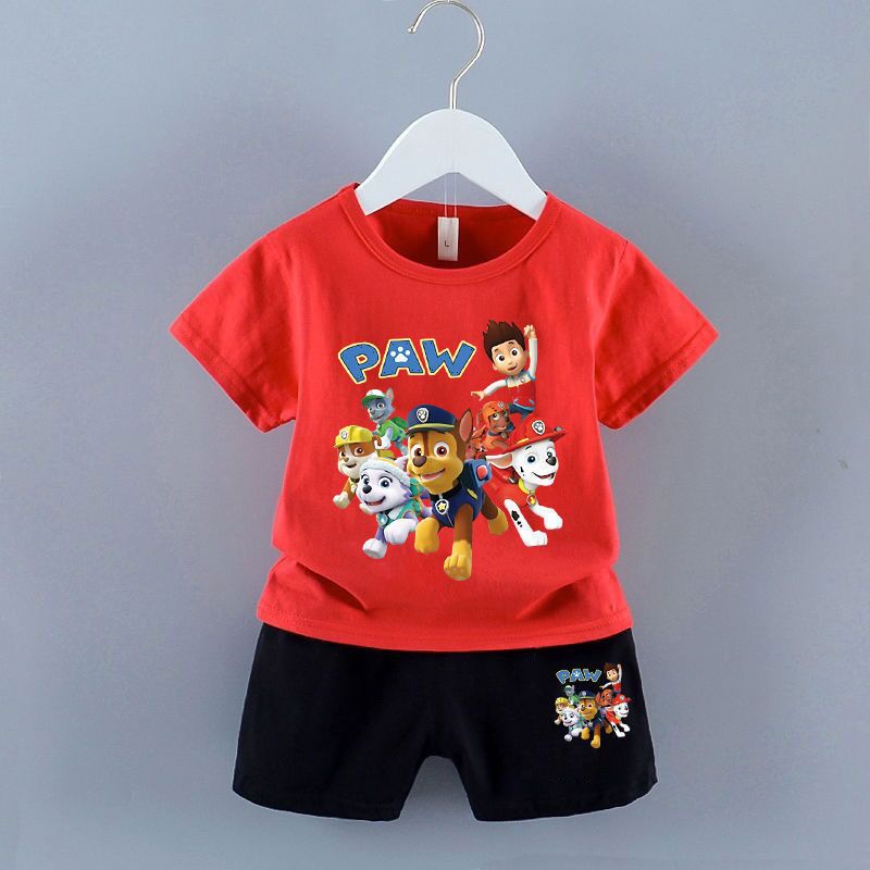 เสื้อยืดแขนสั้น-พิมพ์ลายการ์ตูน-paw-patrol-แฟชั่นฤดูร้อน-สําหรับเด็ก-2023