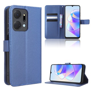 เคสโทรศัพท์หนัง PU ฝาพับ พร้อมช่องใส่บัตร สําหรับ Honor X7a X7a