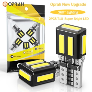 Oprah หลอดไฟท้ายรถยนต์ Led T10 W5W 194 168 7020 7SMD 12V สีขาว 2 ชิ้น