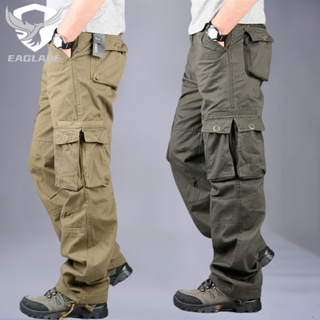 Eaglade กางเกงคาร์โก้ยุทธวิธี สําหรับผู้ชาย สีเขียว